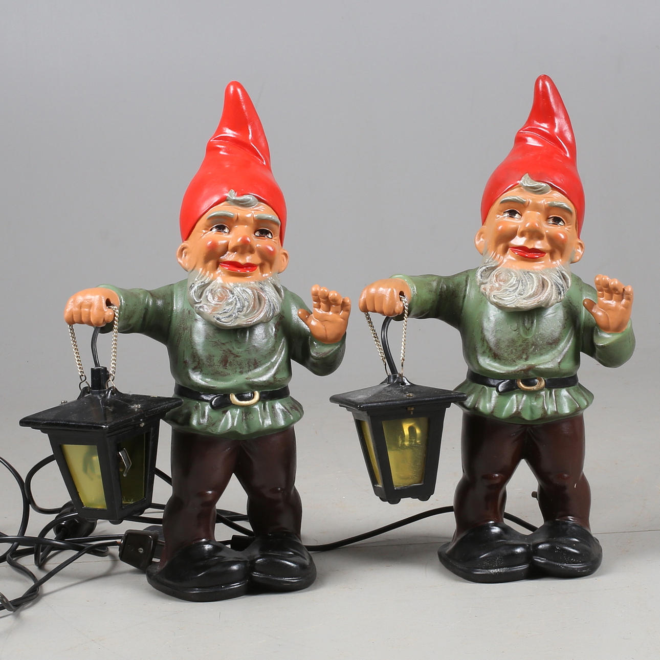 TOMTAR, ett par, keramik, Heissner, W-Germany, 1900-talets mitt.