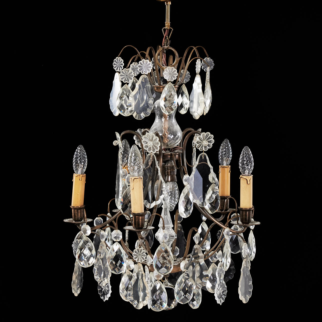 A 1940s Baroque chandelier.
