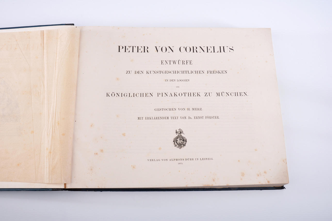 PETER VON CORNELIUS. Design för konsthistoriska fresker i loggierna...