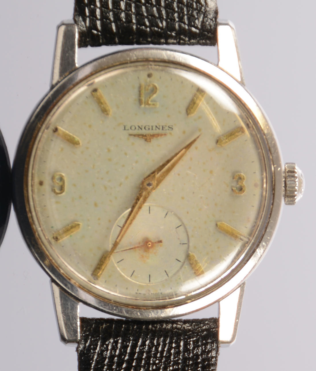 HERRARMBANDSUR, Longines, liten sekund, stål.