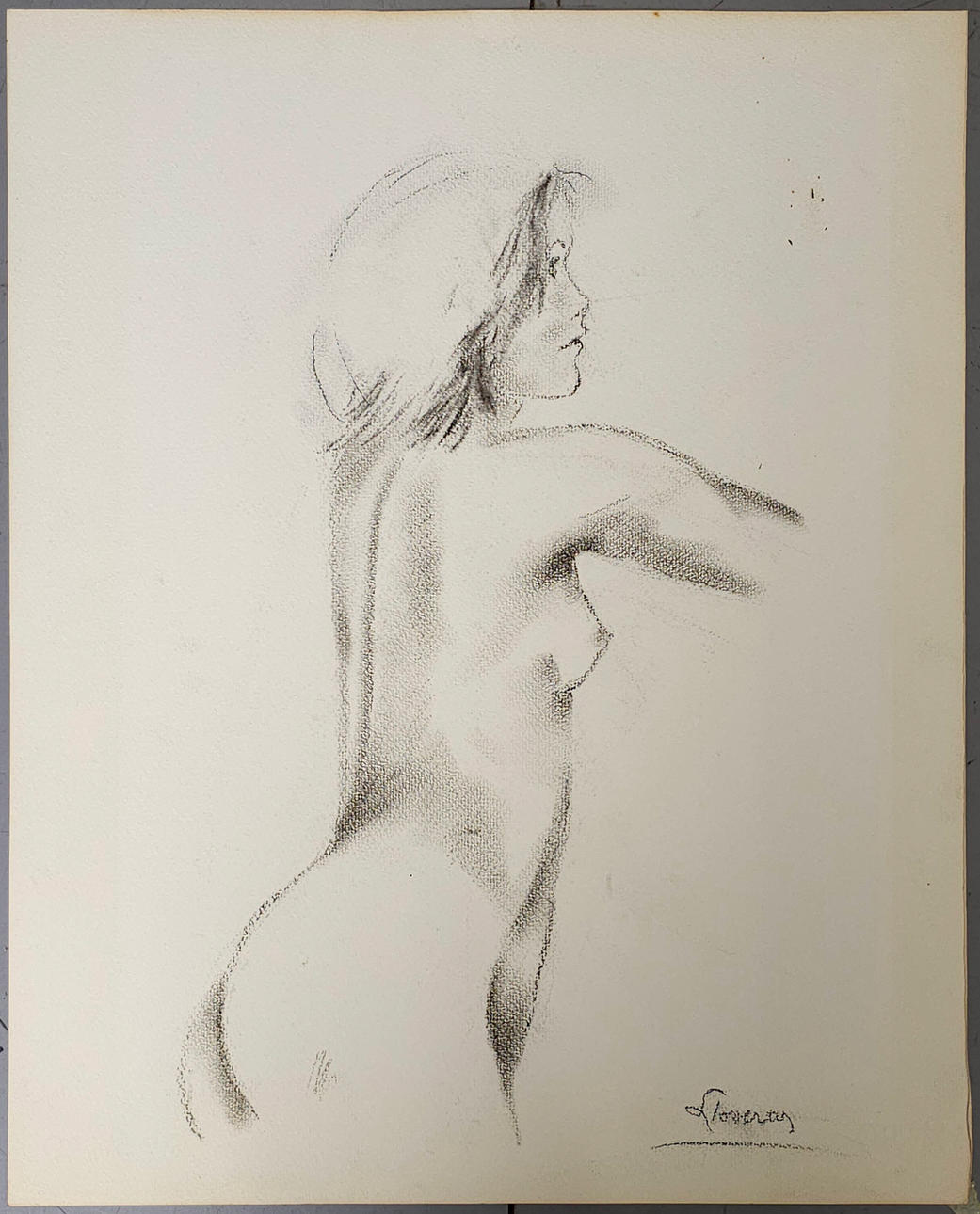 FREDERIC LLOVERAS. NAINEN ALASTON. PIIRUSTUS PAPERILLE.