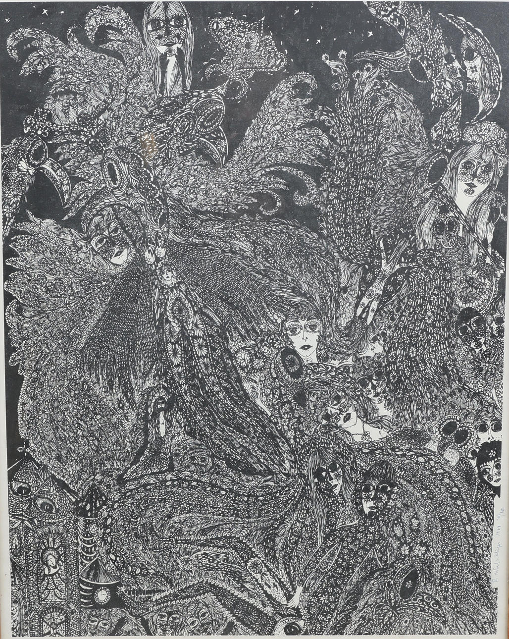RAGNAR WOLSCHLÄGER. Lithograph, signed, dated 1968, numbered 70/100.