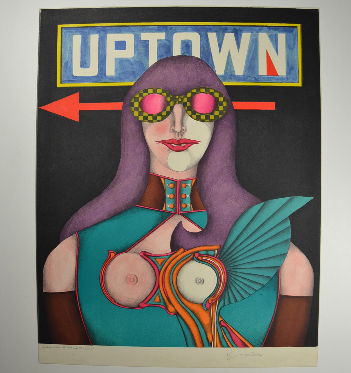 RICHARD LINDNER. UPTOWN, LITHOGRAPH SIGNED.