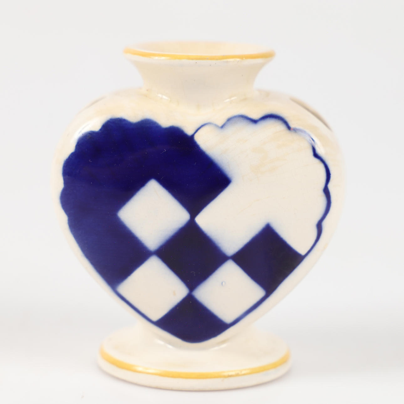 LJUSSTAKE, "julehjerte", fajans, Aluminia, Danmark.