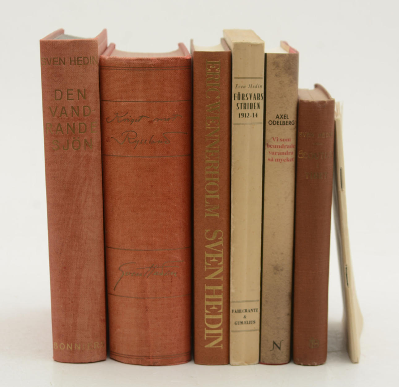 SVEN  HEDIN. Böcker av och om Sven Hedin, 7 vol.