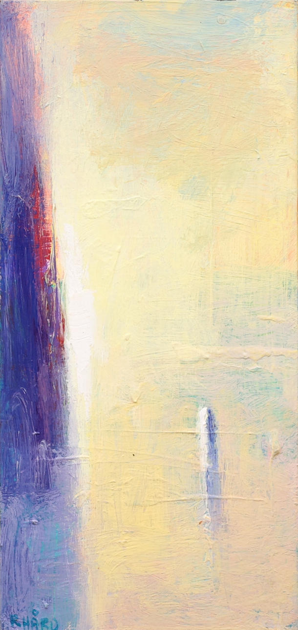 RONNY HÅRD. “Light flow”, oil panel, signed.