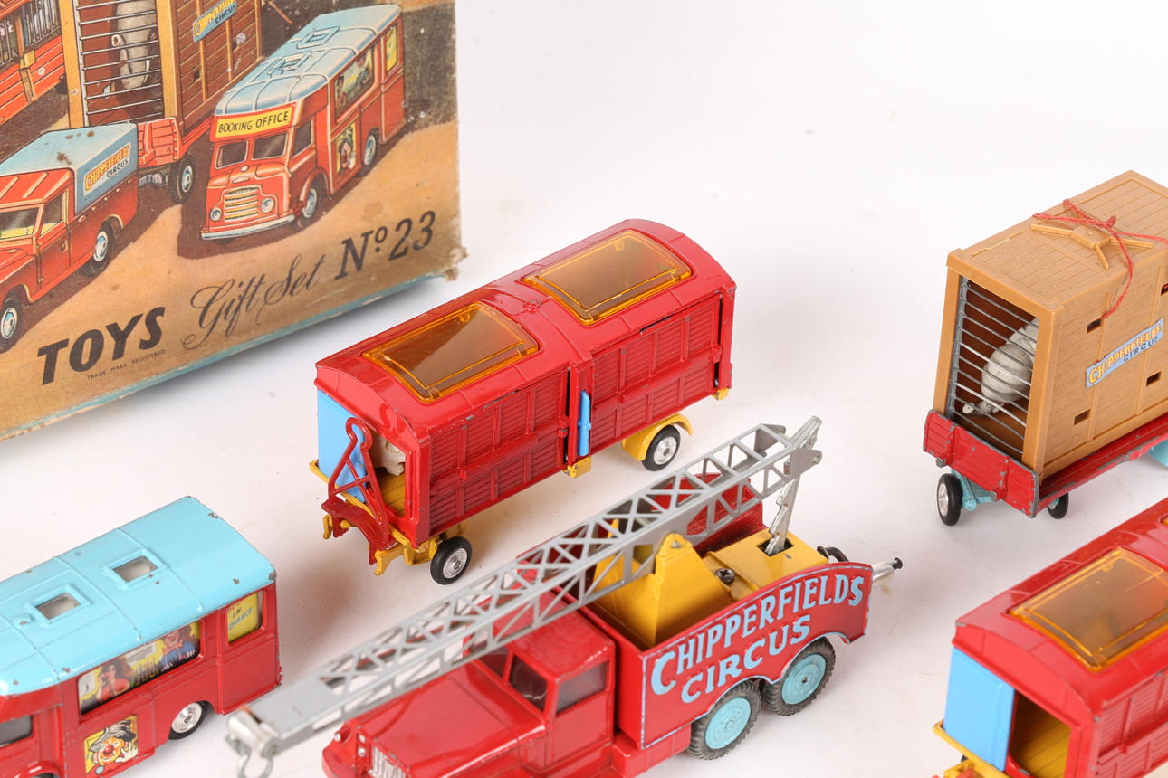 A Corgi Toys gift set No.23 comprising Chipperfield Circus models boxed Location: BWR If there is no