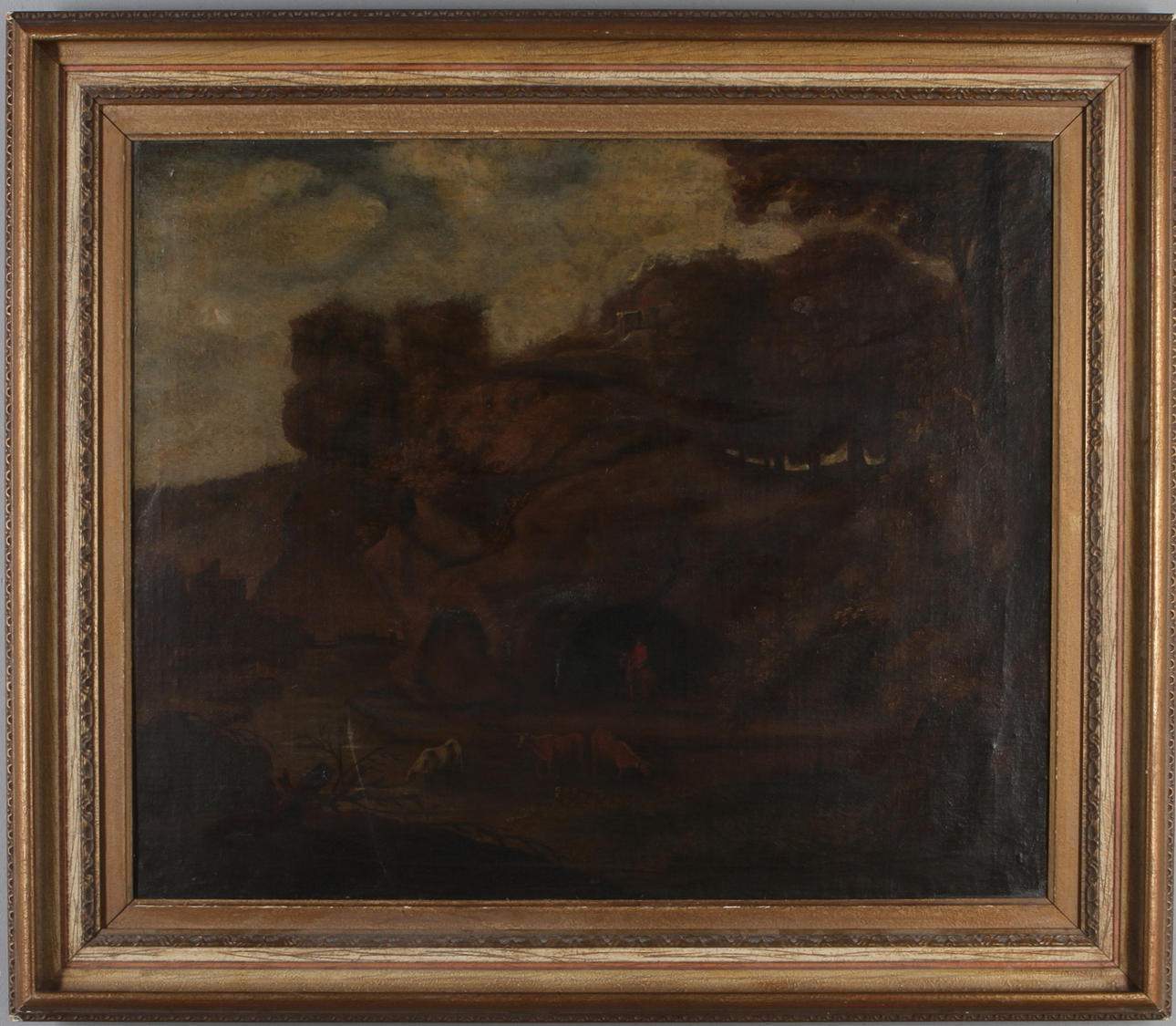 OIDENTIFIERAD KONSTNÄR. olja på duk, möjligen England, 1800-tal.