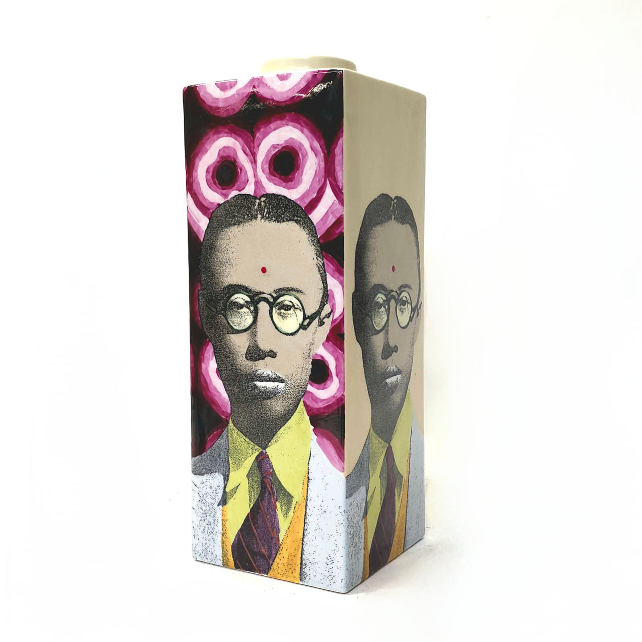 FABIENNE JOUVIN. CERAMIC POT. “EMPEROR PU-YI”.