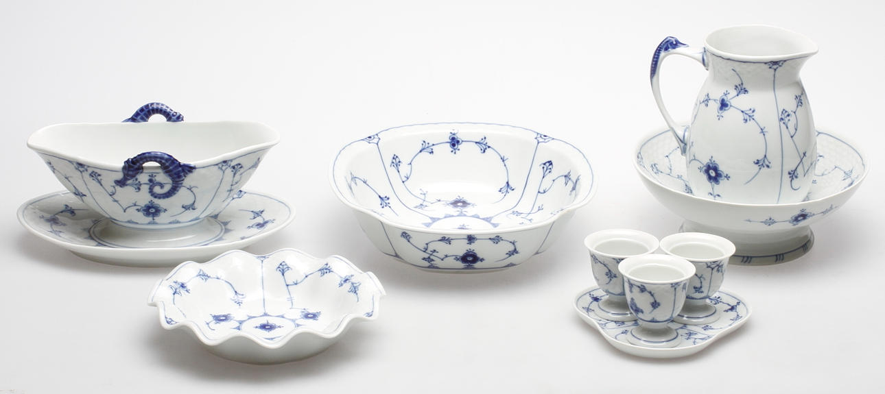 SERVISDELAR, 9 delar, porslin, Bing & Gröndahl.