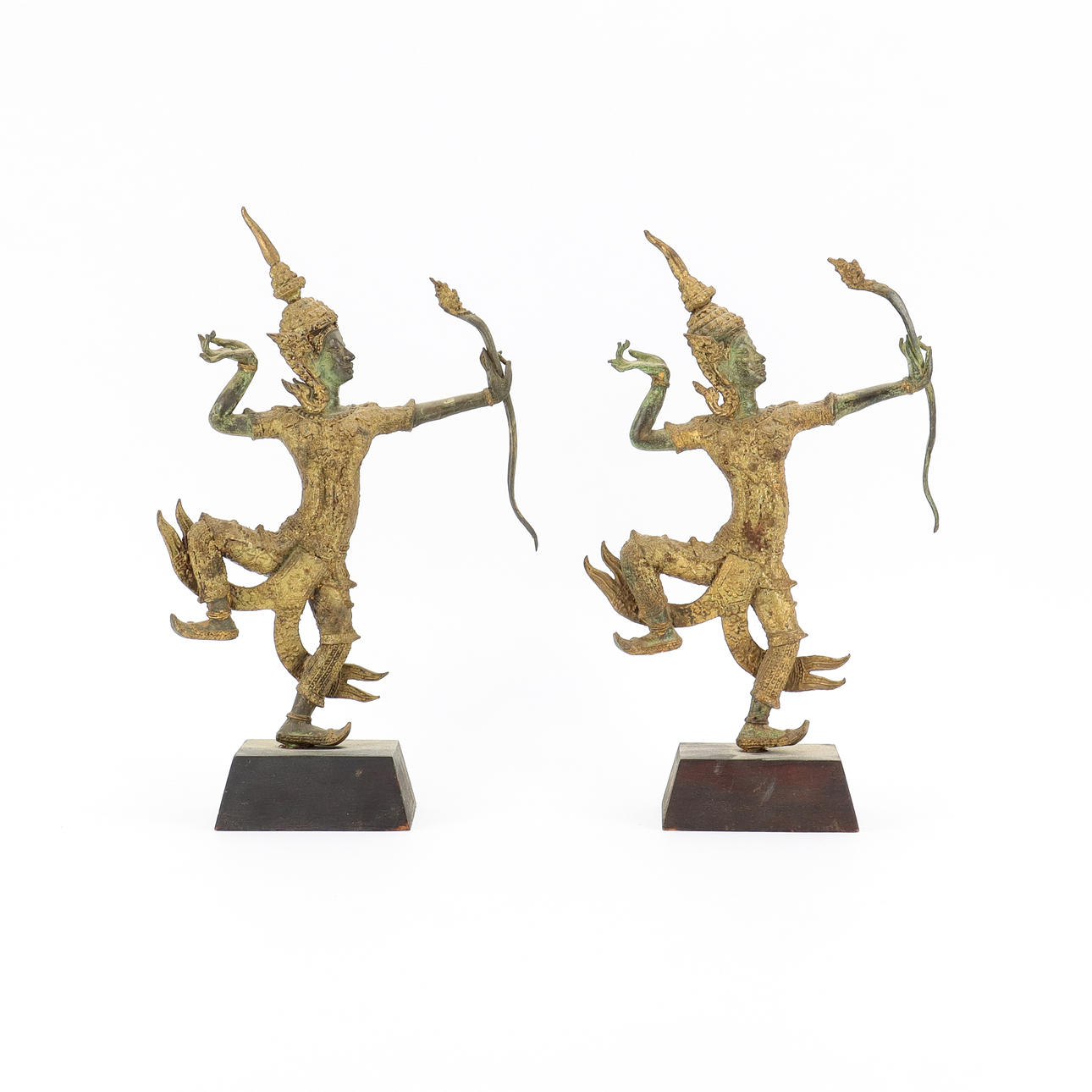 Dos figuras tailandesas, siglo XX.