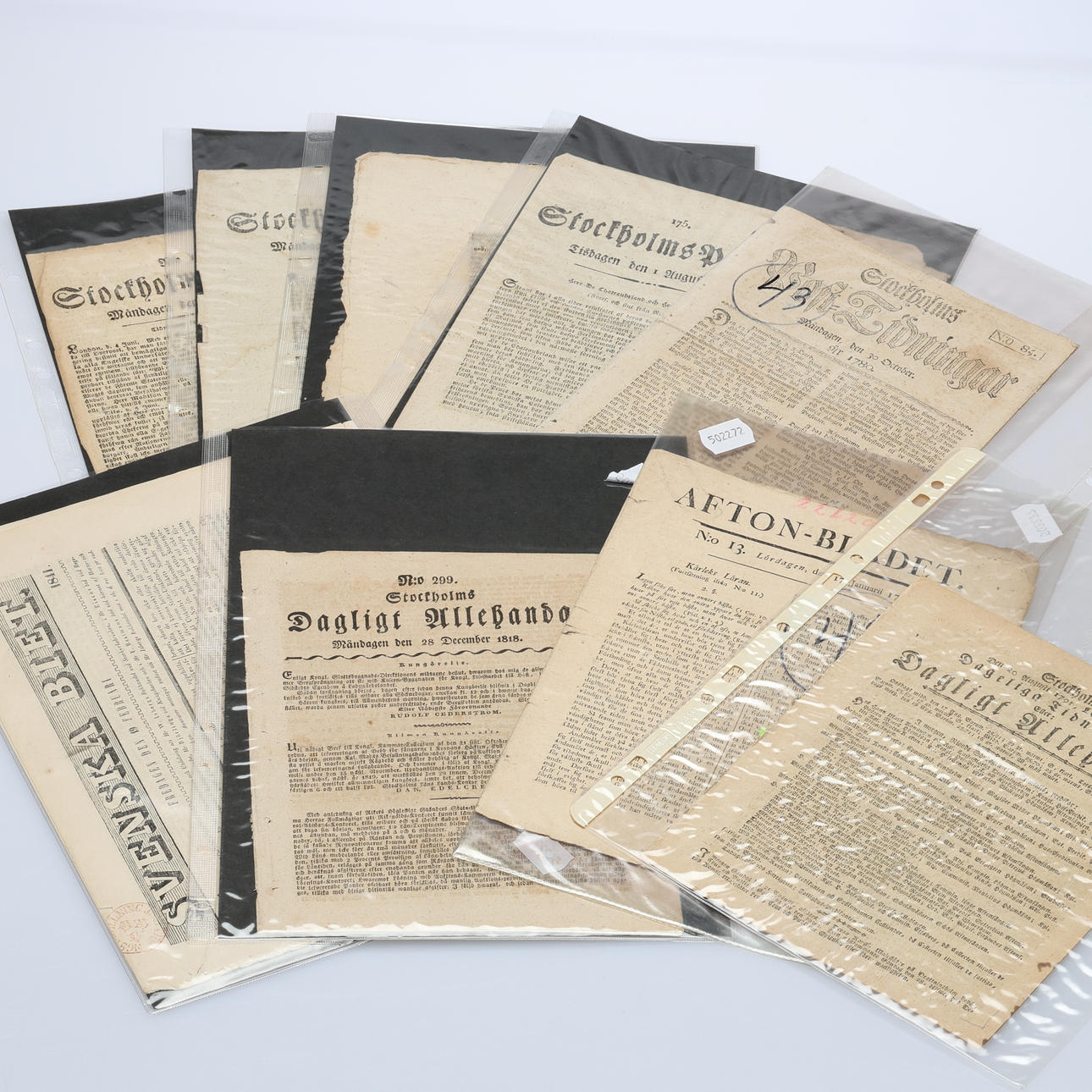 Newspapers 1700-1800's.