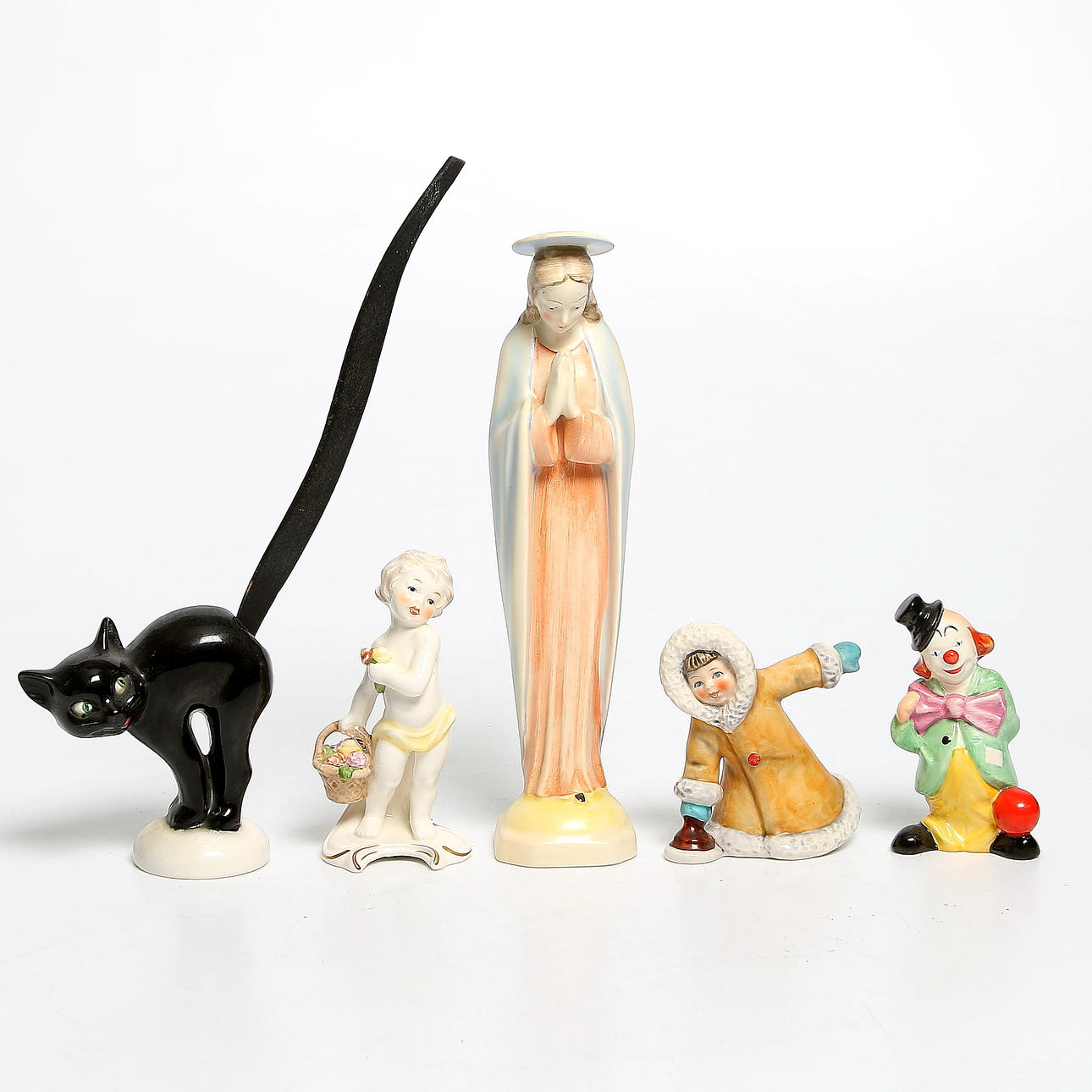 FIGURINER, 5 st, porslin, Goebel, Tyskland. 1900-tal.