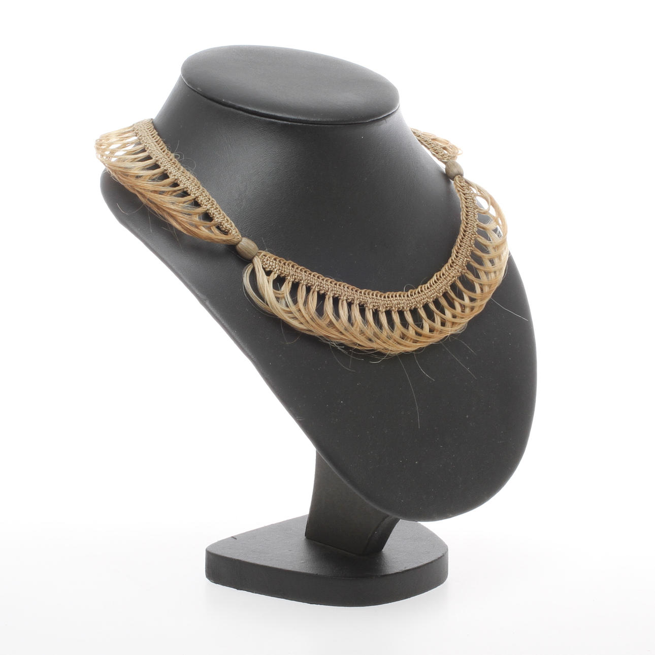 HALSBAND, hårarbete, möjligen friargåva, 18/1900-tal.