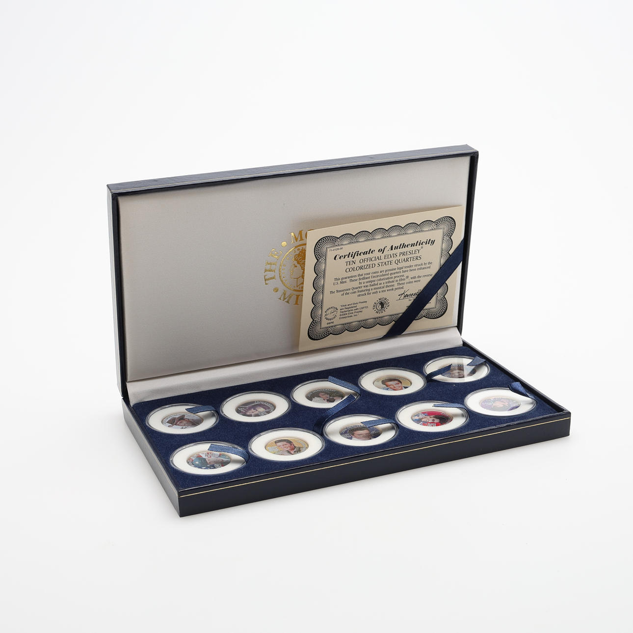 THE OFFICIAL ELVIS PRESLEY COLORIZED STATE QUARTERS.