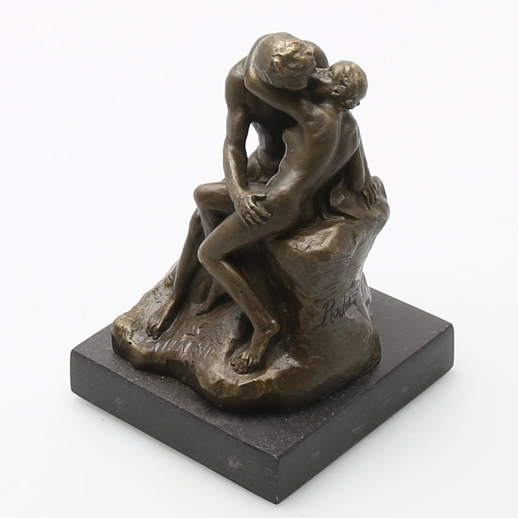 BRONSSKULPTUR 'Kyssen', efter Auguste Rodin.