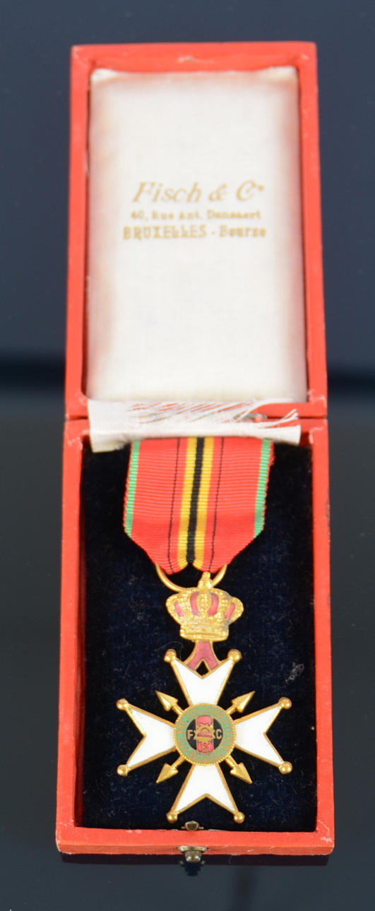 ORDENSTECKEN, Belgiskt officerskors, 1-klass, tidigt 1900-tal.