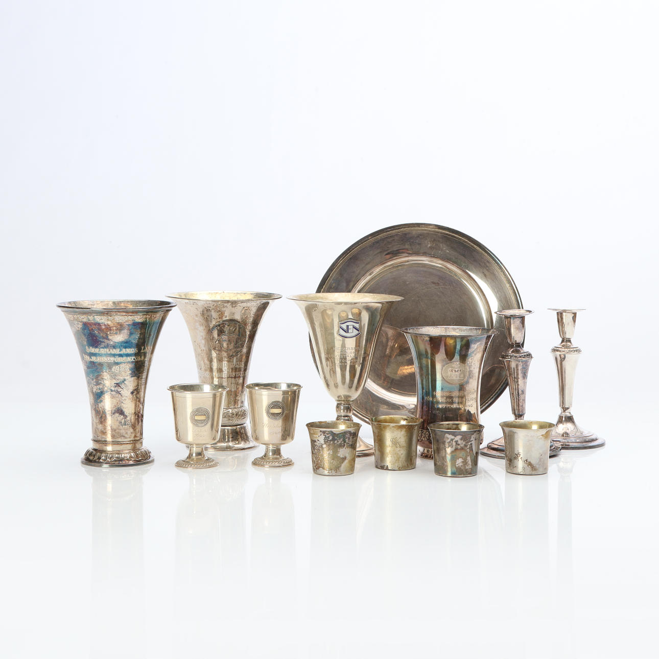 PARTI SILVER, 13 DELAR. Vikt ca 1650 gram.