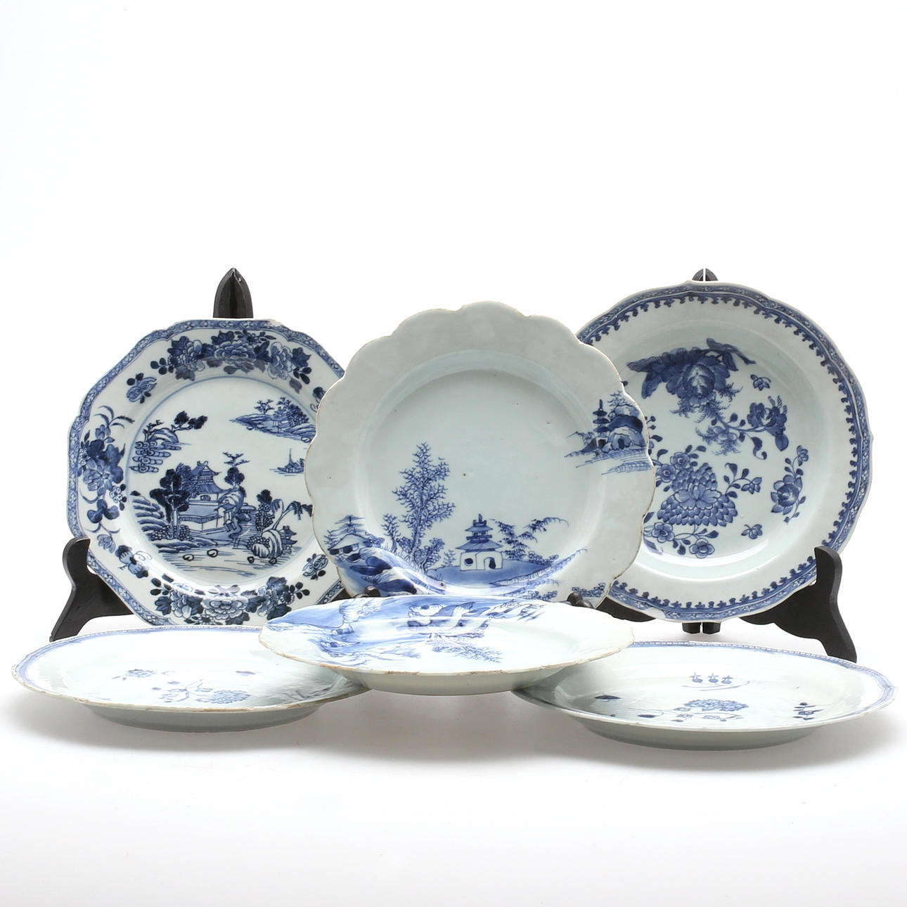 TALLRIKAR, 6 st, Kina, porslin, 1700-tal.