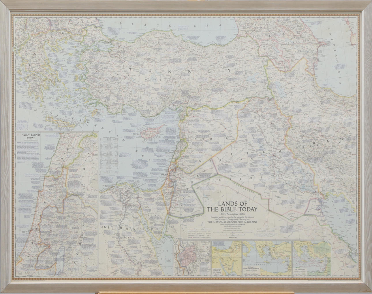WALL MAP, Lands of the Bible today.