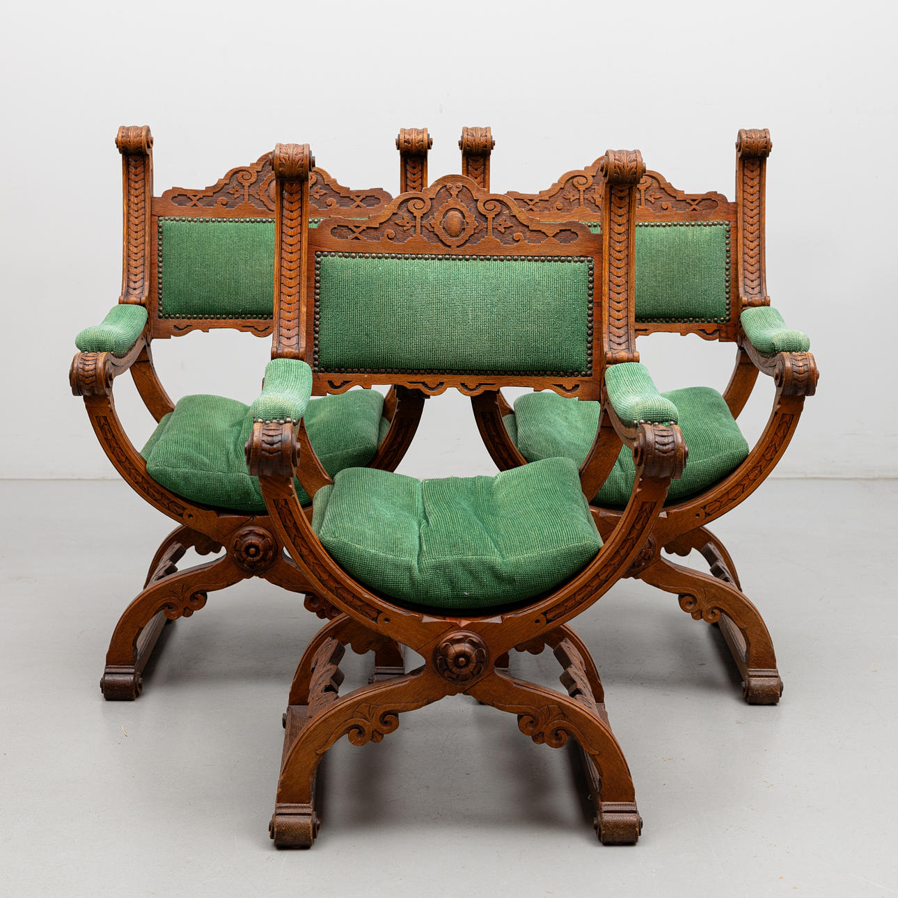 Three Neo-Renaissance dance chairs, late 19th century. Furniture ...