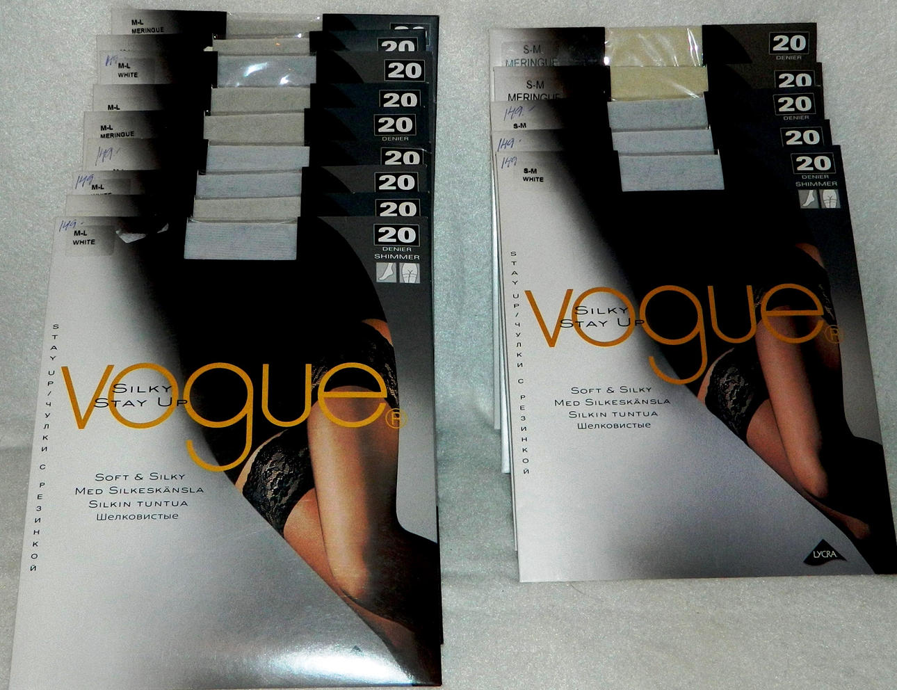 STRUMPOR, 14 par, "silky stay up" Vogue.