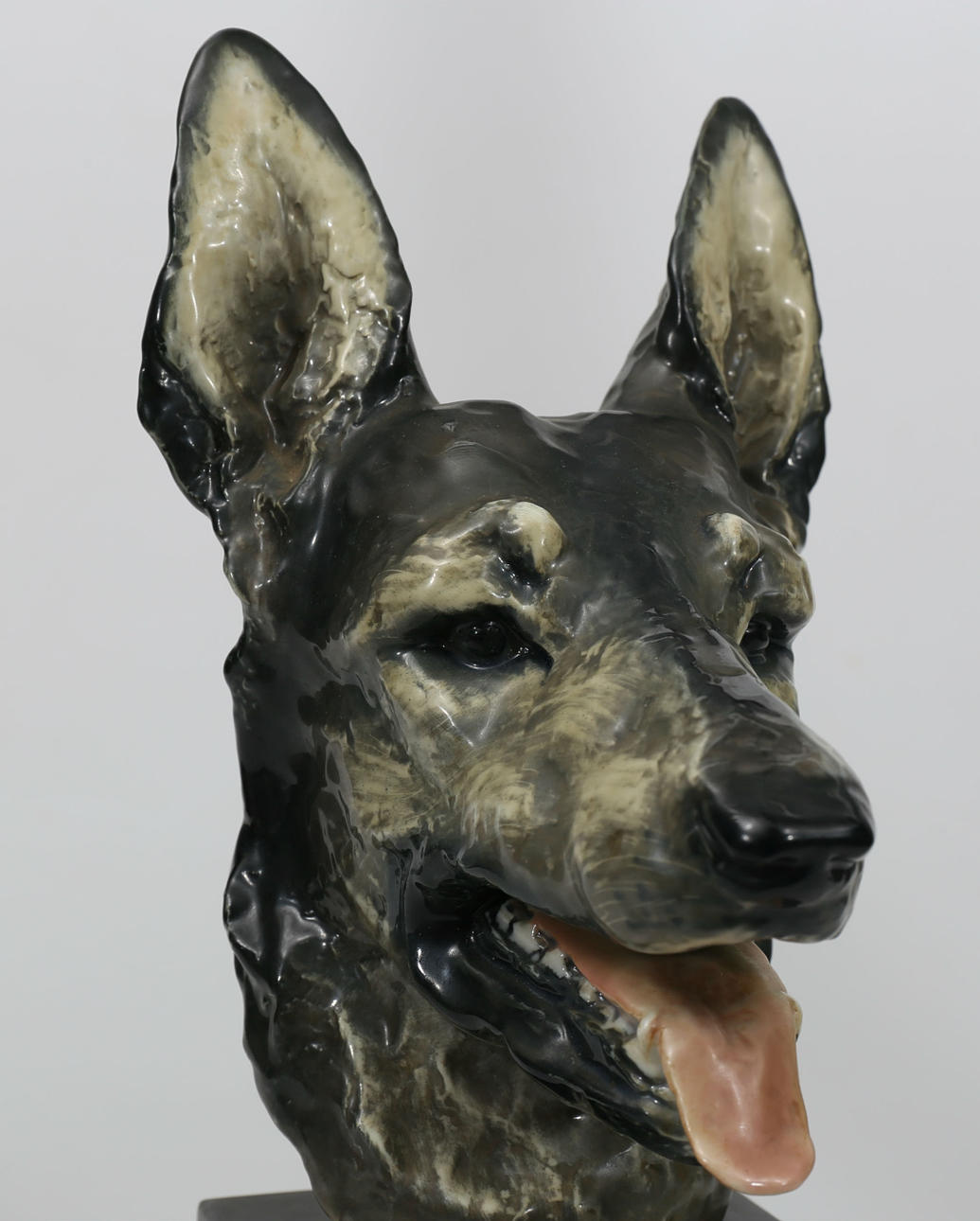 FIGURIN, porslin och träsockel, Schäferhuvud, Rosenthal.