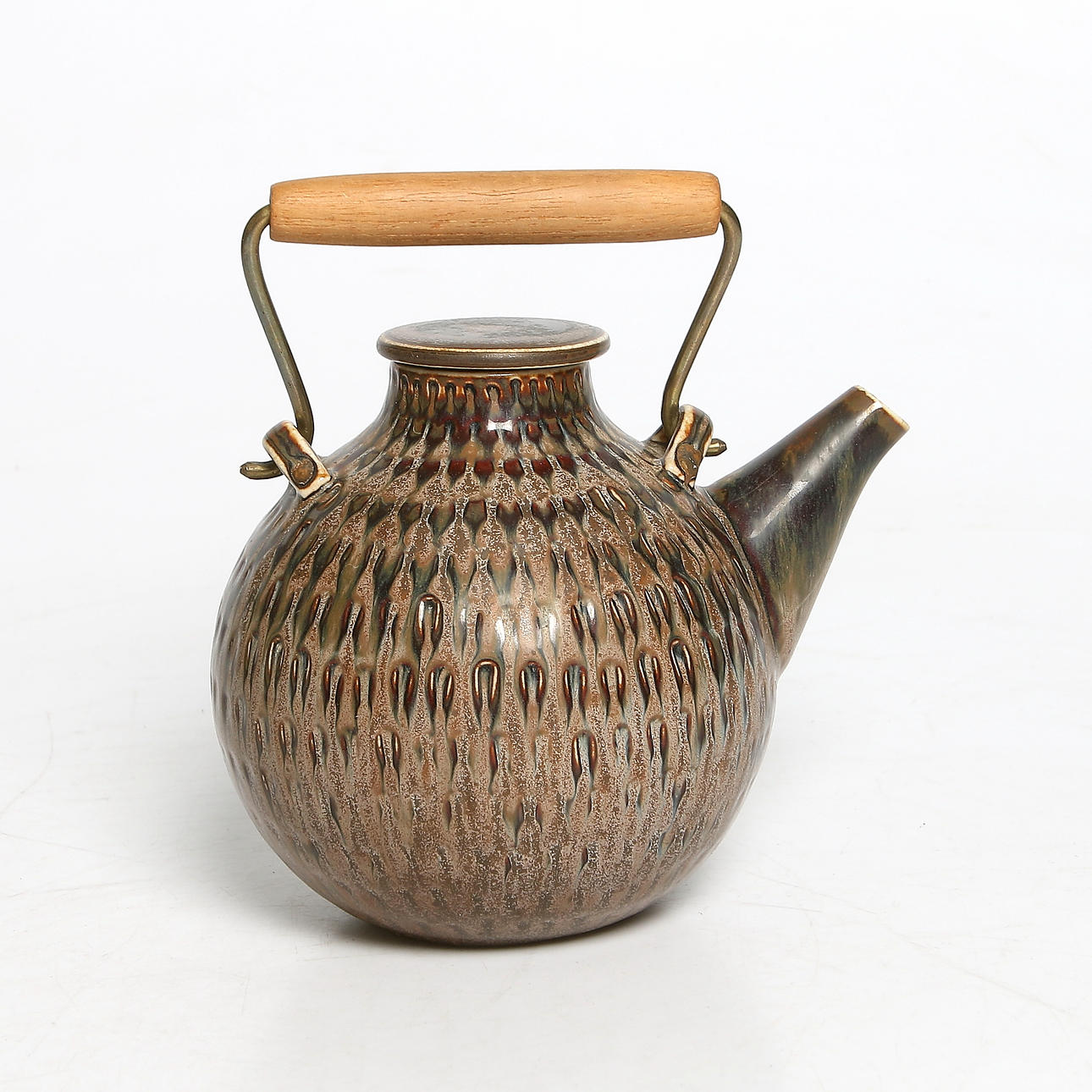 STIG LINDBERG. Tekanna, stengods, Gustavsbergs Studio, signerad. 1900-tal.