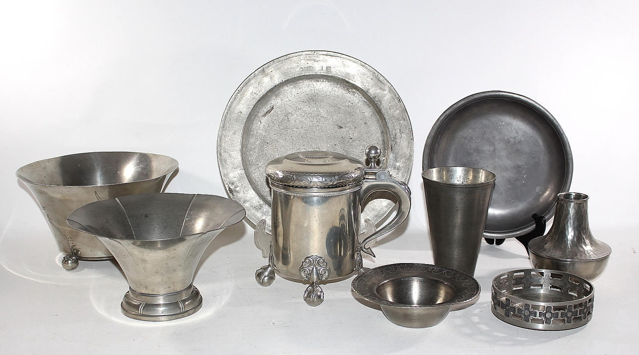 PARTI, 9 delar, Tenn, Svenskt och Norskt.