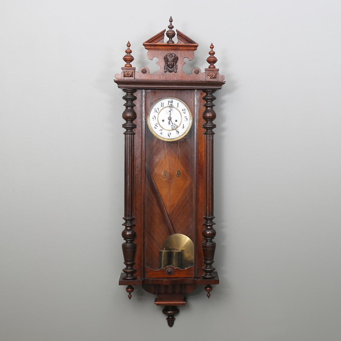 VÄGGUR 'lodregulator', nyrenässans, Gustav Becker, omkring 1900.