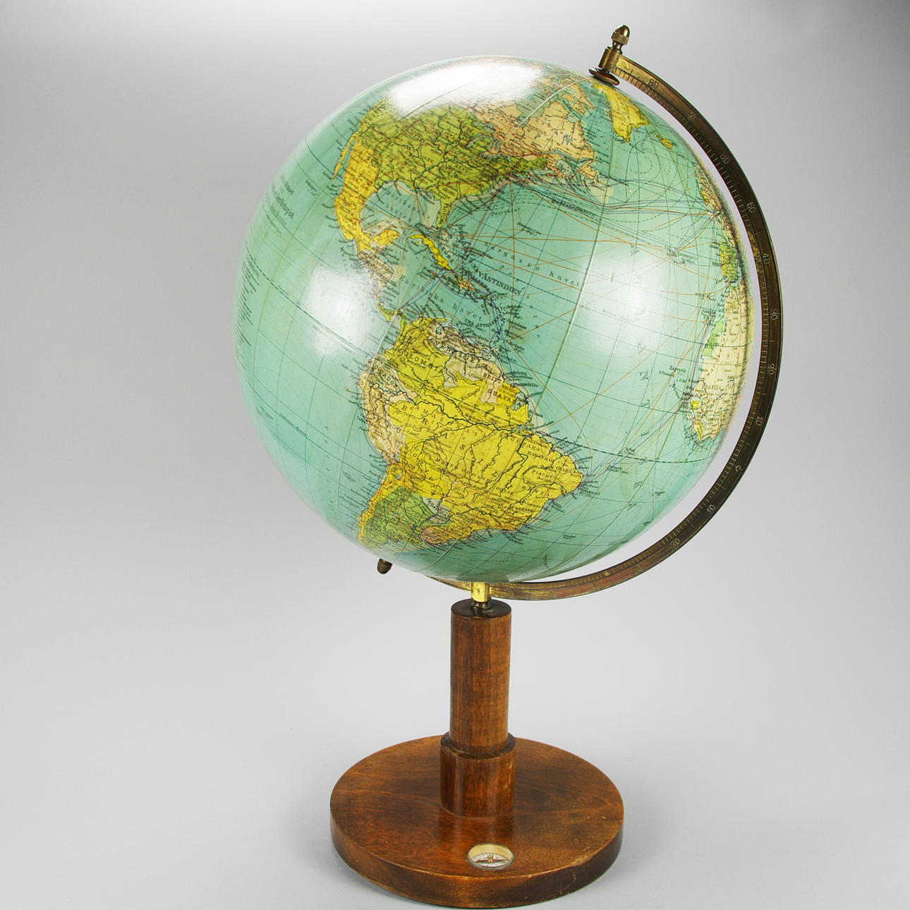 JORDGLOB MED KOMPASS, 1930/1940-tal.