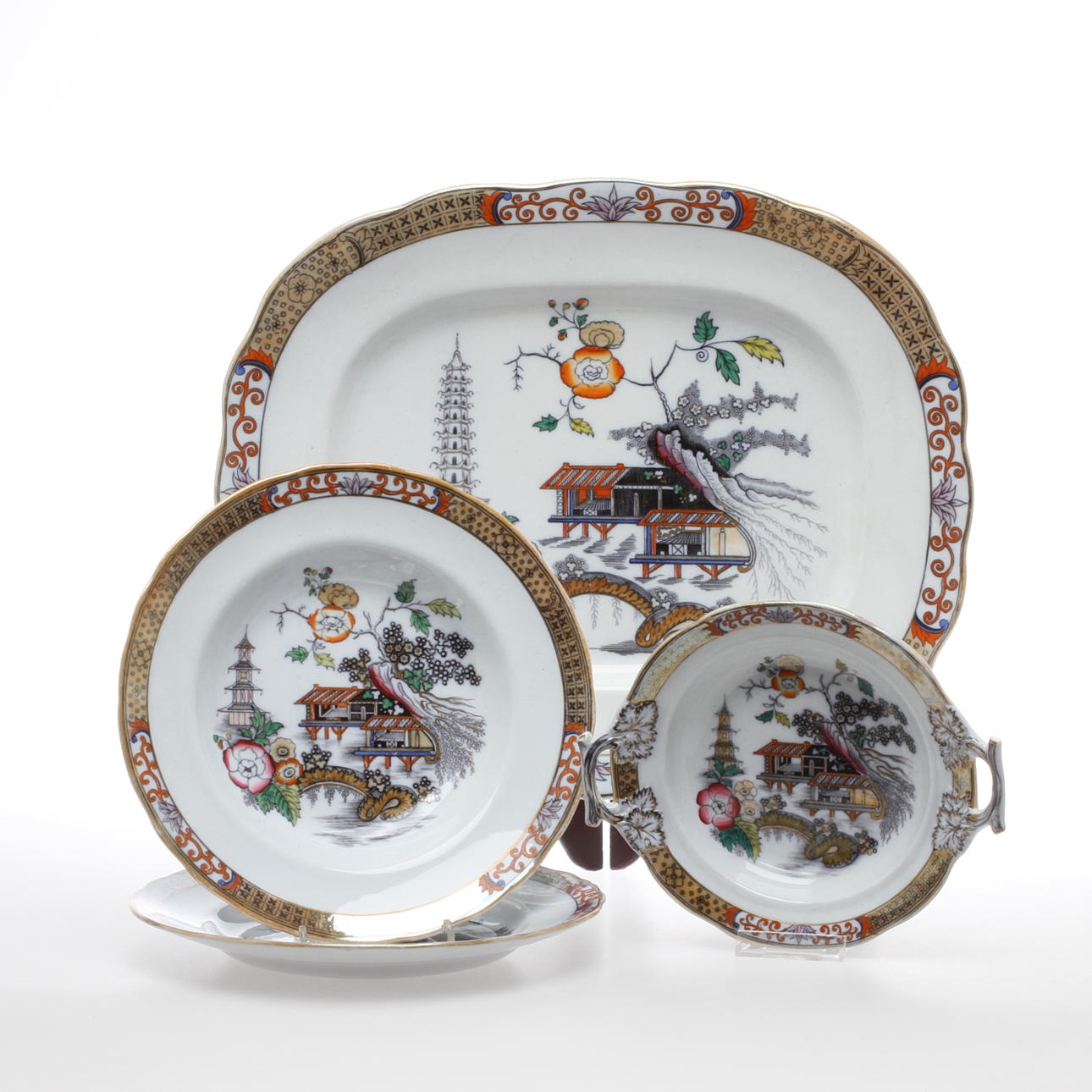 MATSERVISDELAR, 23 delar, porslin, "Japan", Rörstrand, tidigt 1900-tal.