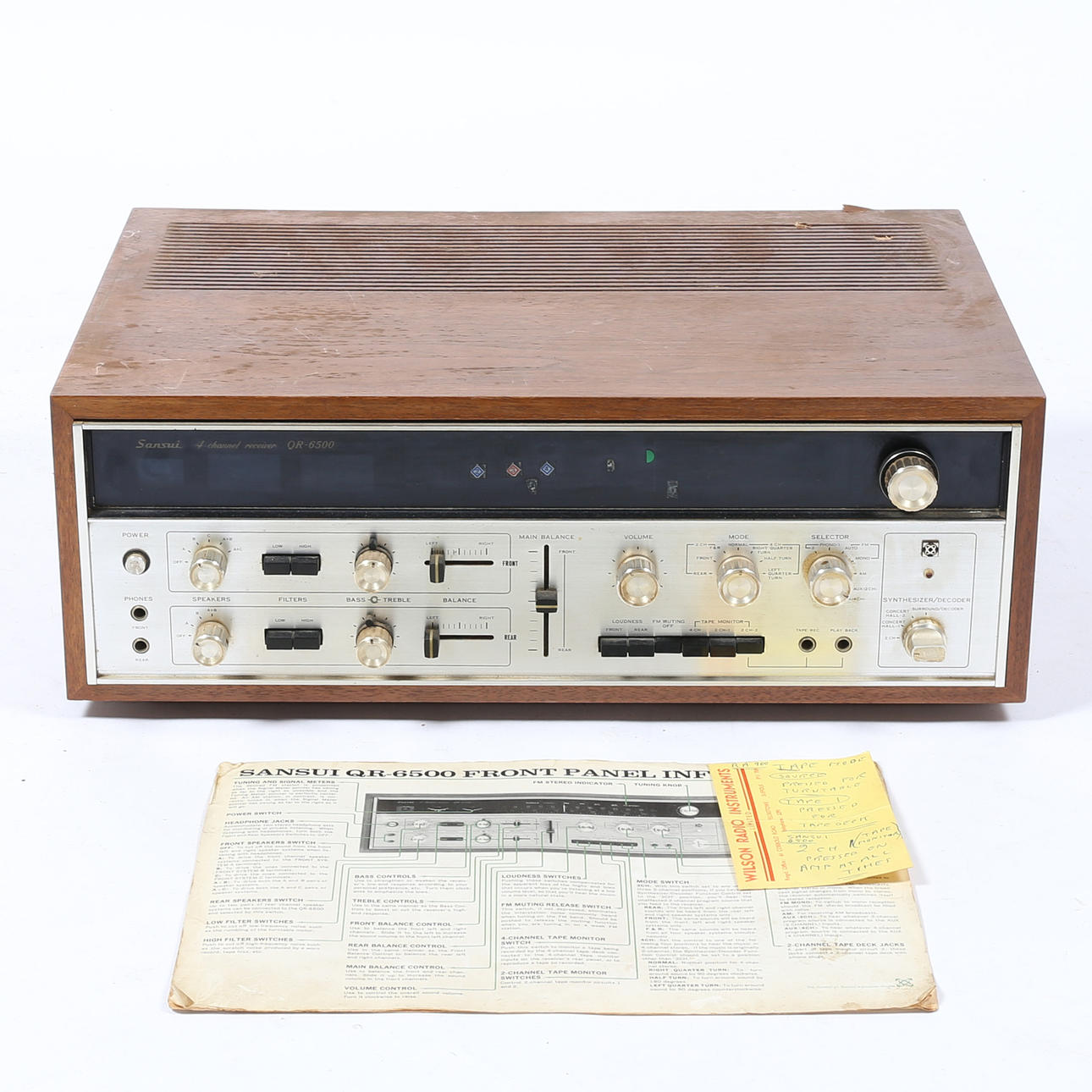 SANSUI QR-6500 RECEIVER.