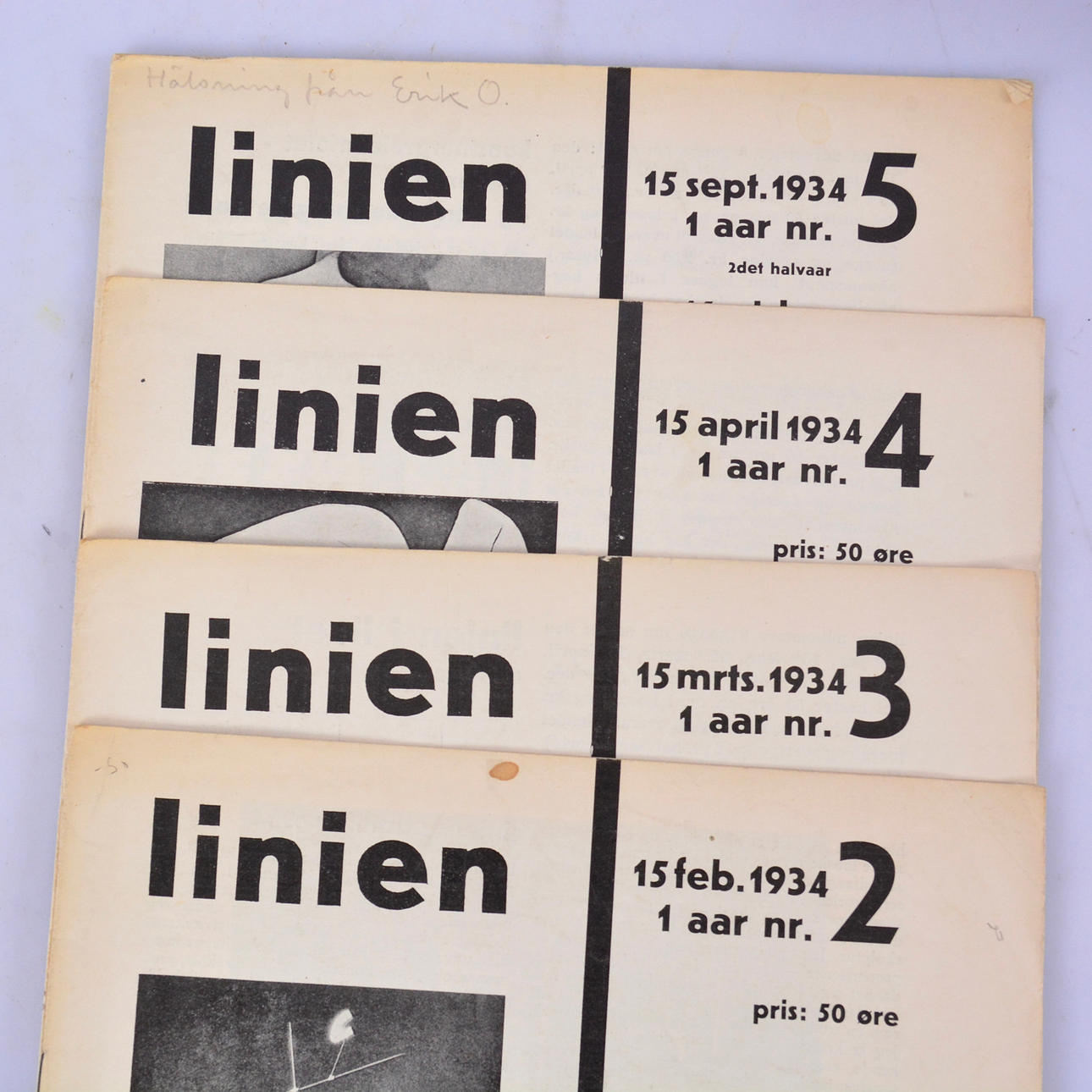 LINE 2, 3, 4 and 5, 1934.