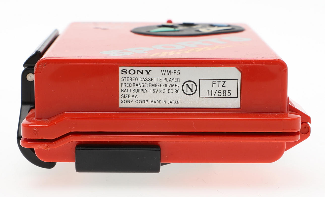 WALKMAN, Sony Sports WM-F5, red, 1980s. Miscellaneous - Modern
