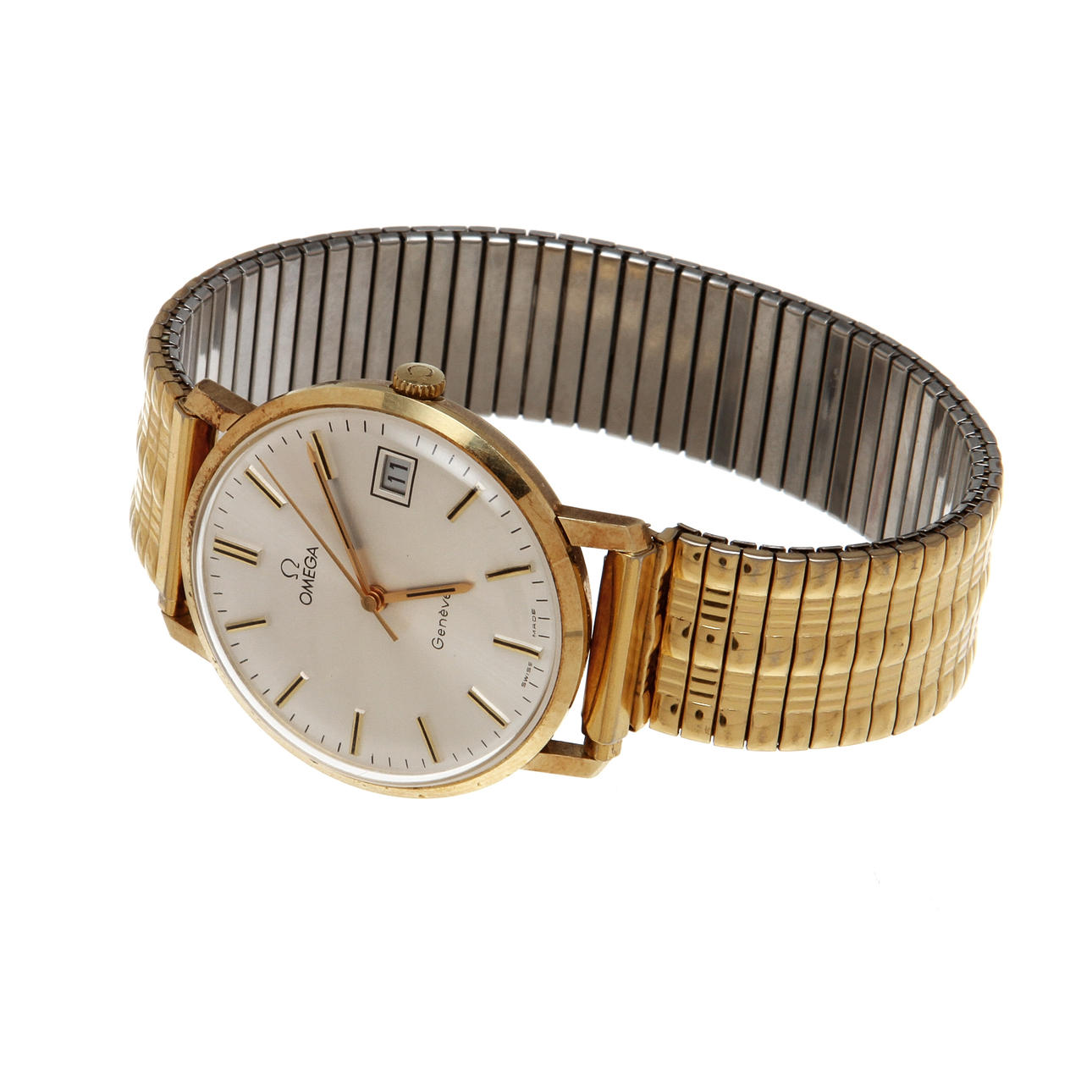 HERRARMBANDSUR, 14K rödguld, Omega Genève.