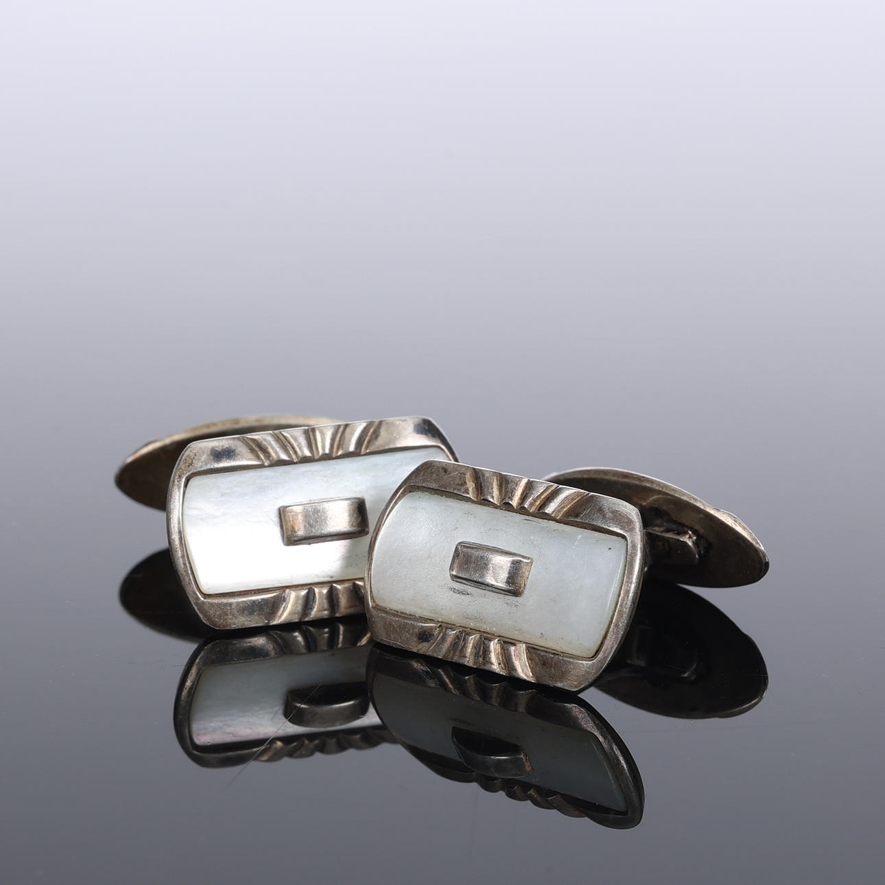 GEMELOS, plata, nácar.