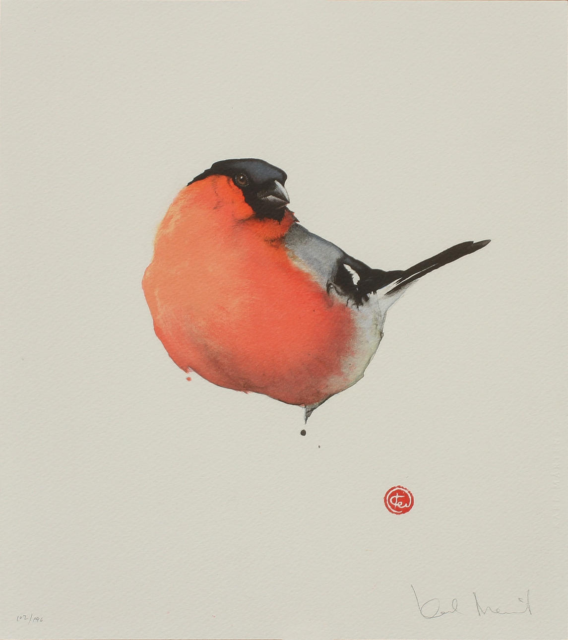 KARL MÅRTENS. Fågel, färglitografi, signerad och numrerad 102/190.