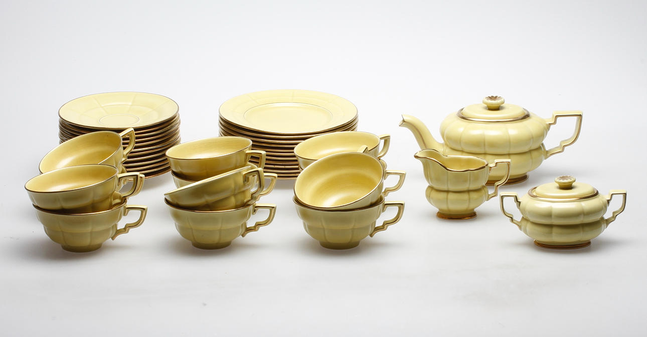 TESERVIS, 27 delar, keramik, "Royal", Arthur Percy, Gefle.