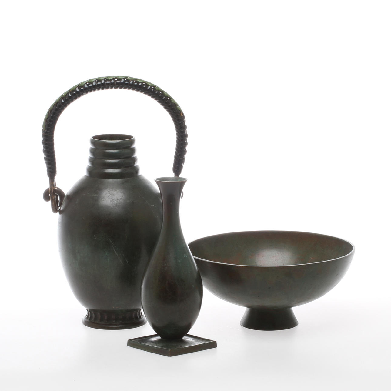 VASER, 2 st, GAB, SKÅL, Sune Bäckström, brons, 1900-talets första hälft.