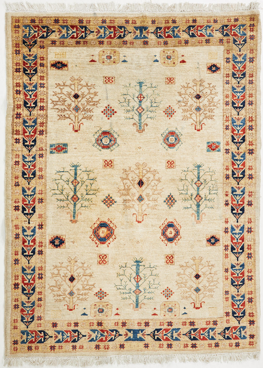 ORIENTMATTA. Ull på bomullsvarp, 138x180 cm.