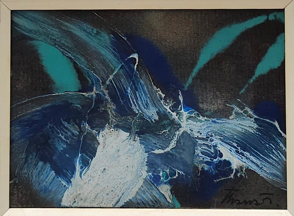 JOAN JOSEP THARRATS. OIL ON BOARD “COMPOSITION”.