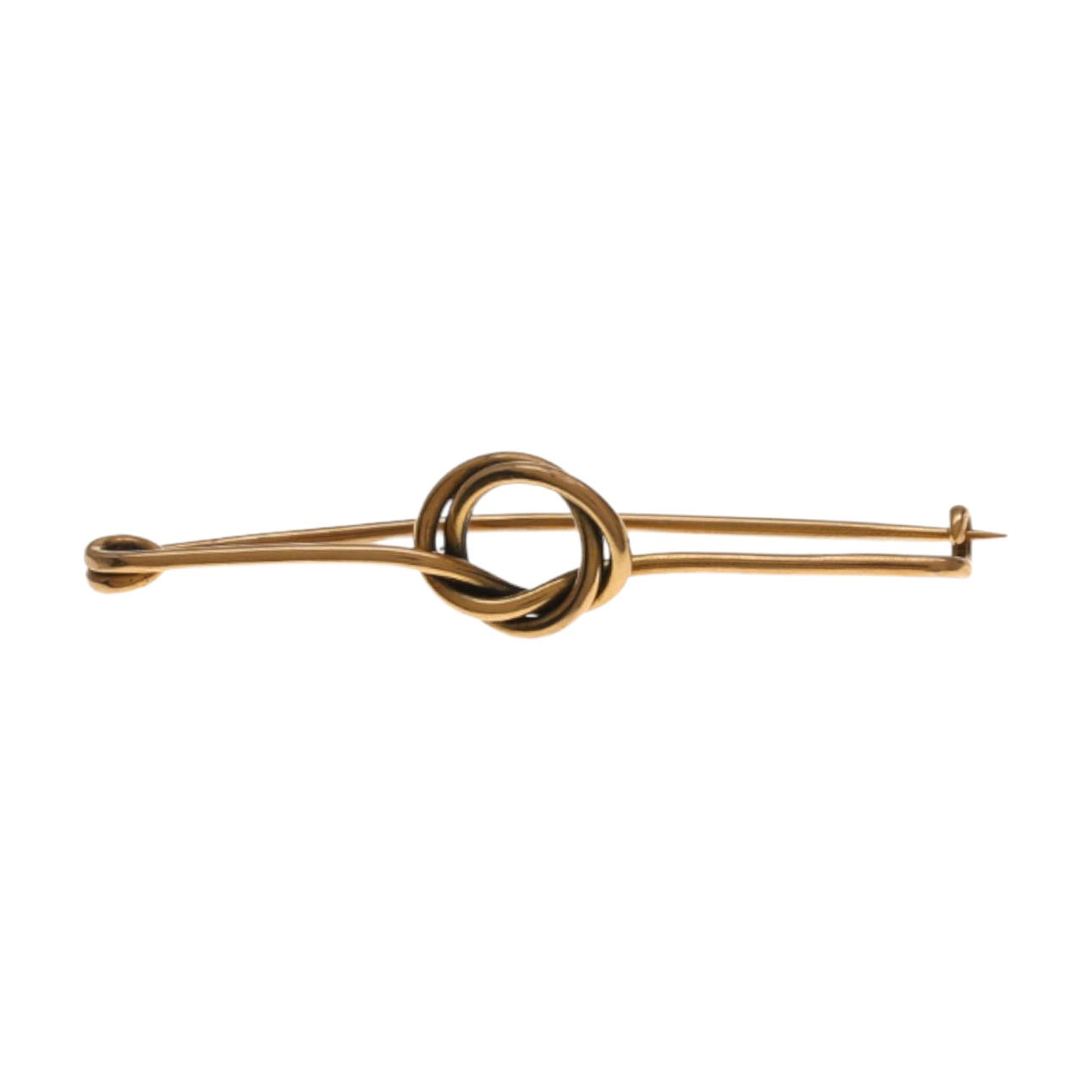 Broche en oro en forma de nudo.