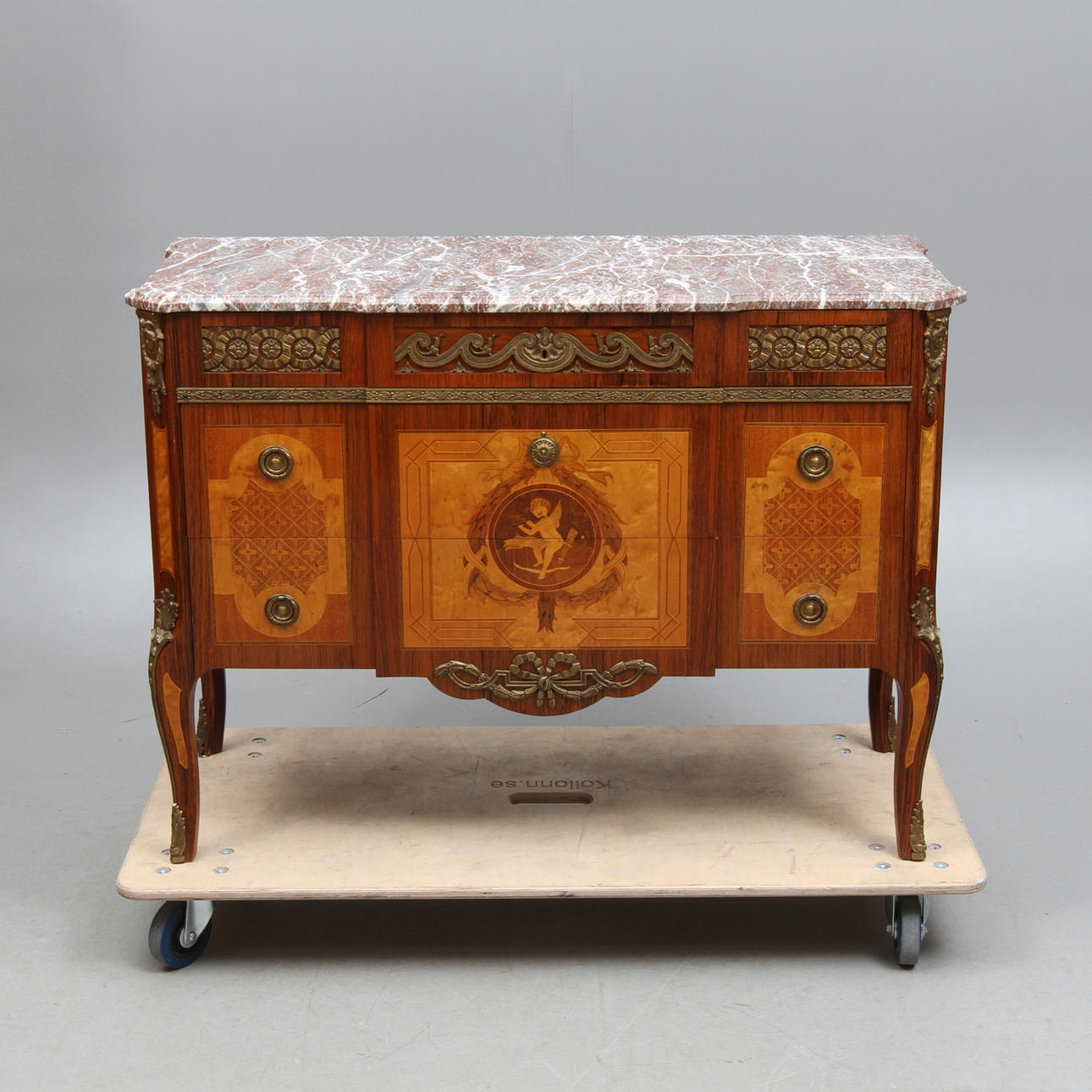 BYRÅ, med stenskiva, gustaviansk stil, 1900-tal.