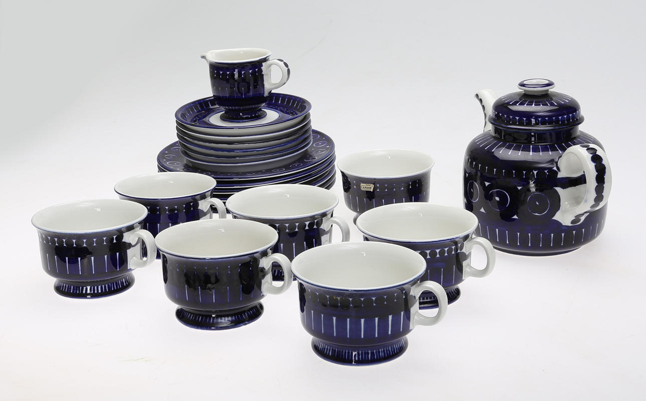 TESERVIS, 21 delar, Valencia, Ulla Procopé, Arabia, Finland, 1960/70-tal.