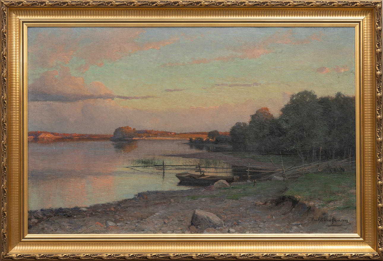 ERIK ABRAHAMSSON. oil on canvas, signed.