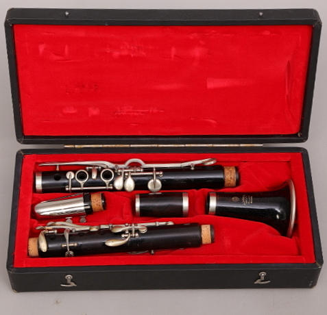 KLARINETT, svart, Gautrot Aine Brevete - Paris - Frankrike.