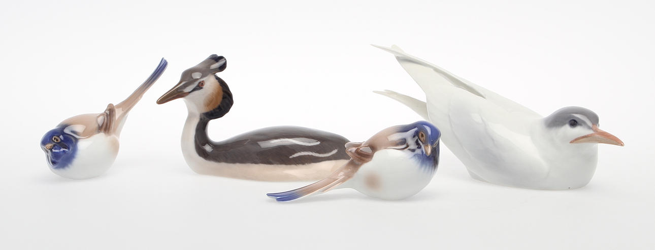 PORSLINSFIGURINER. 4 st, Danmark.