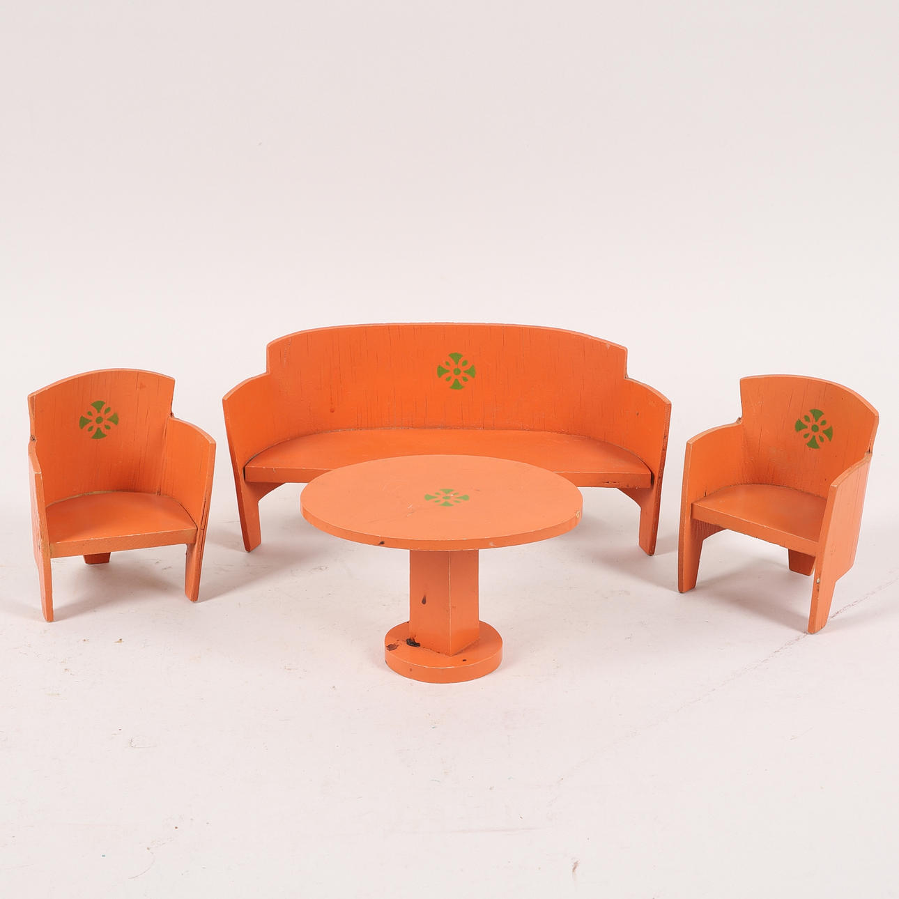 DOCKMÖBLER, 4 st. trä, soffmöbler, 1950-tal.