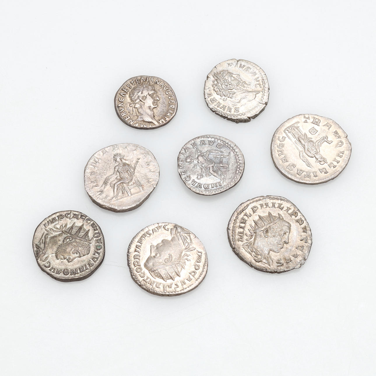 ROMERSKA MYNT, 8 st, år 0-300.